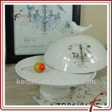 8" ceramic cake plate with lid